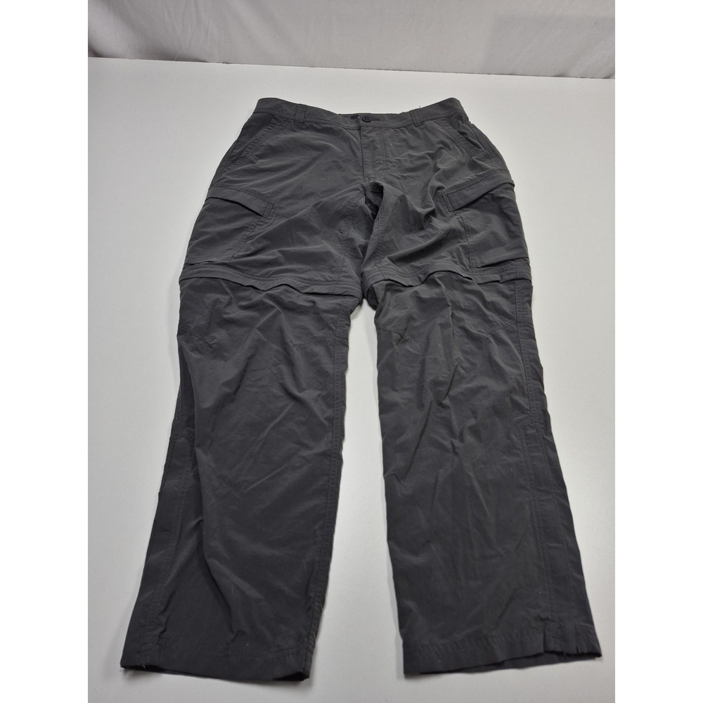 REI Co-op Convertible Pants Mens 36x30 Gray Nylon Hiking Cargo Relaxed Outdoor